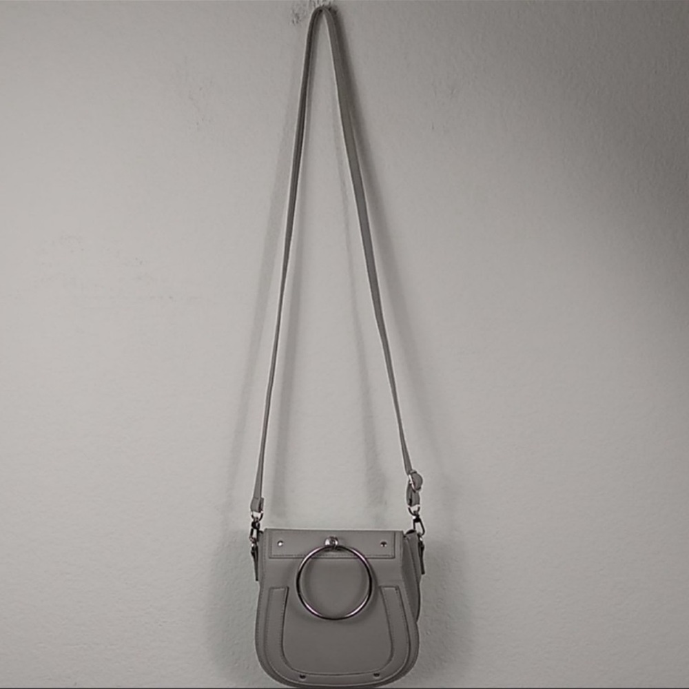 Miniso Gray Shoulder Cross Body Ring Handle Bag - Picture 5 of 13